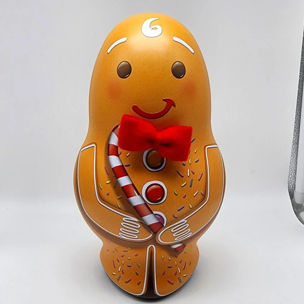 Gingerbread Man Tin Christmas NWOT